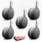 Service Caster 4'' Gray Heavy Duty Floor Safe Twin Wheel Caster 1/2'' Threaded Stem, 5PK SCC-TS02S100-TPR-GRY-121315-5 - alternate 4